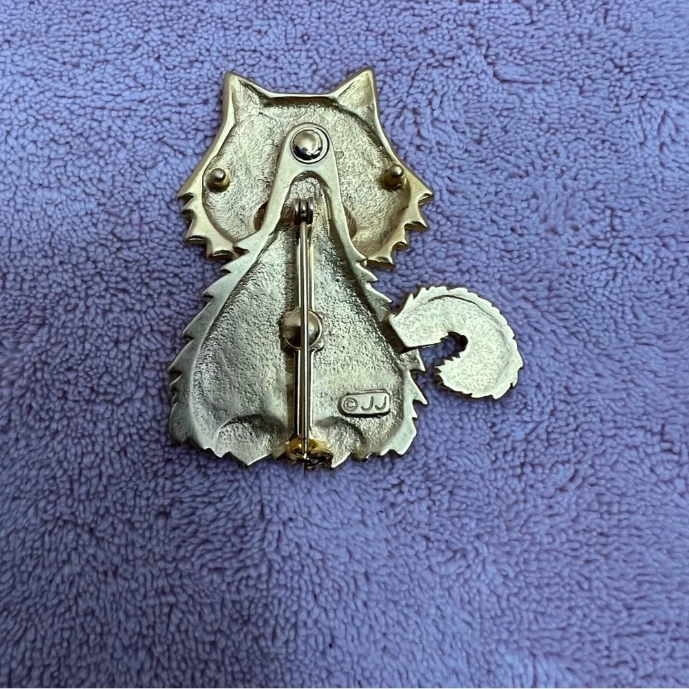 JJ Jonette Vintage Googly Eyed Brooch Pin with Movable Head